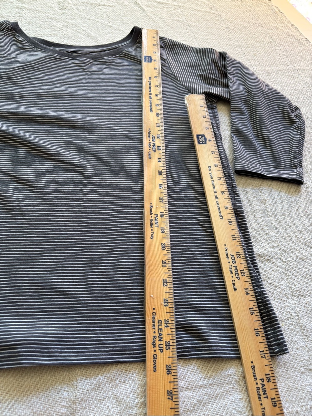 Pact Organic Cotton Striped 3/4 Sleeve Top Size L - Picture 6 of 11